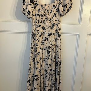 Cream and black ASTR the Label midi dress, size small (runs slightly small)